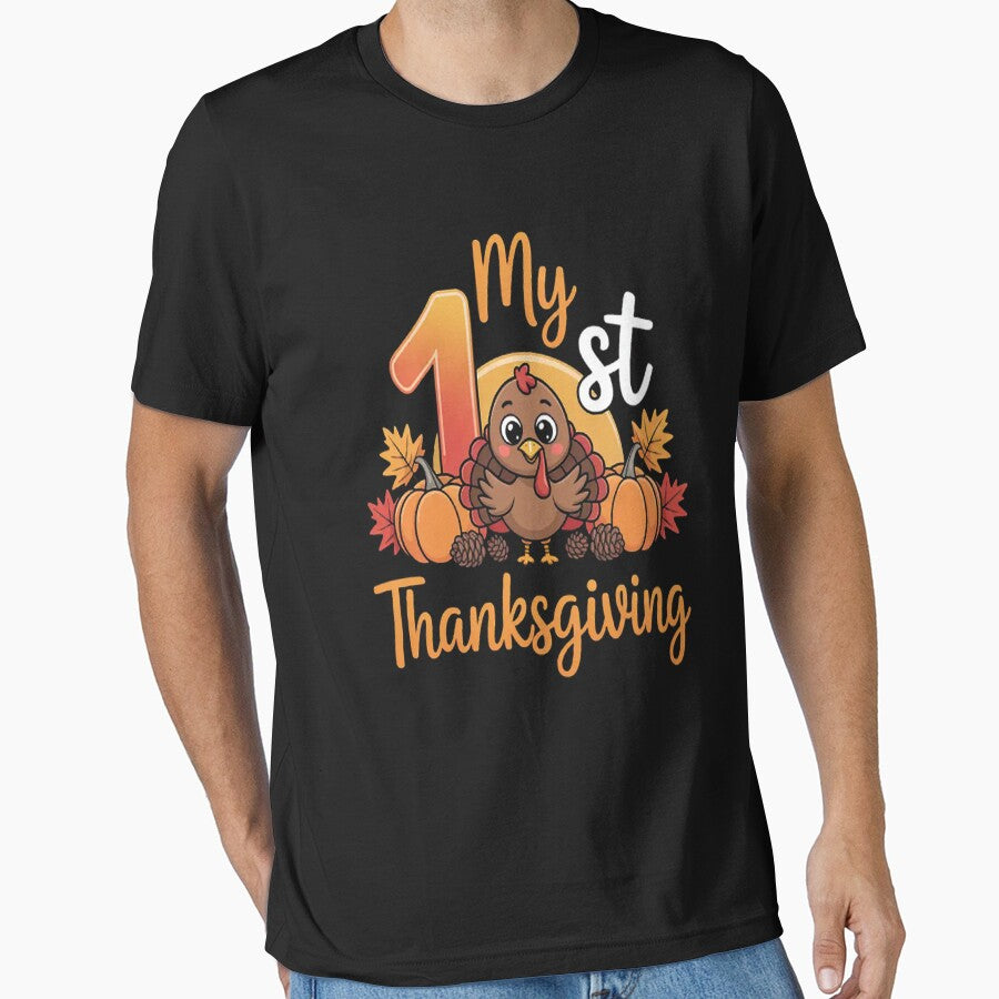 My First Thanksgiving - Cute Happy Turkey Day by TeamLequid T-Shirts, Hoodie, Sweatshirt | BlankRebels.com (Image 1)