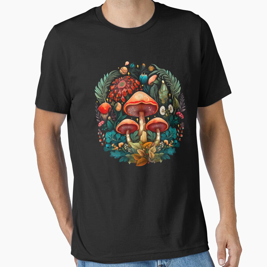 Mushrooms and Floral by ethnicdrawing T-Shirts, Hoodie, Sweatshirt | BlankRebels.com (Image 1)