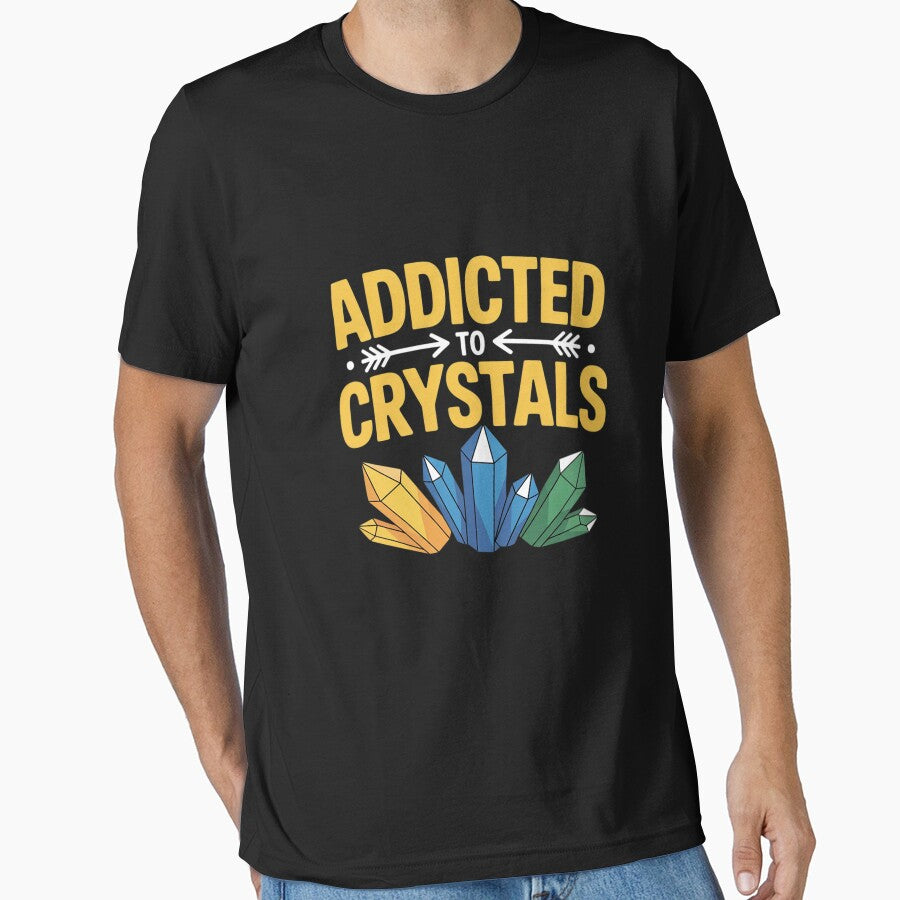 Hooked on Crystals Funny Spiritual Hobby by NetoGalaxy T-Shirts, Hoodie, Sweatshirt | BlankRebels.com (Image 1)