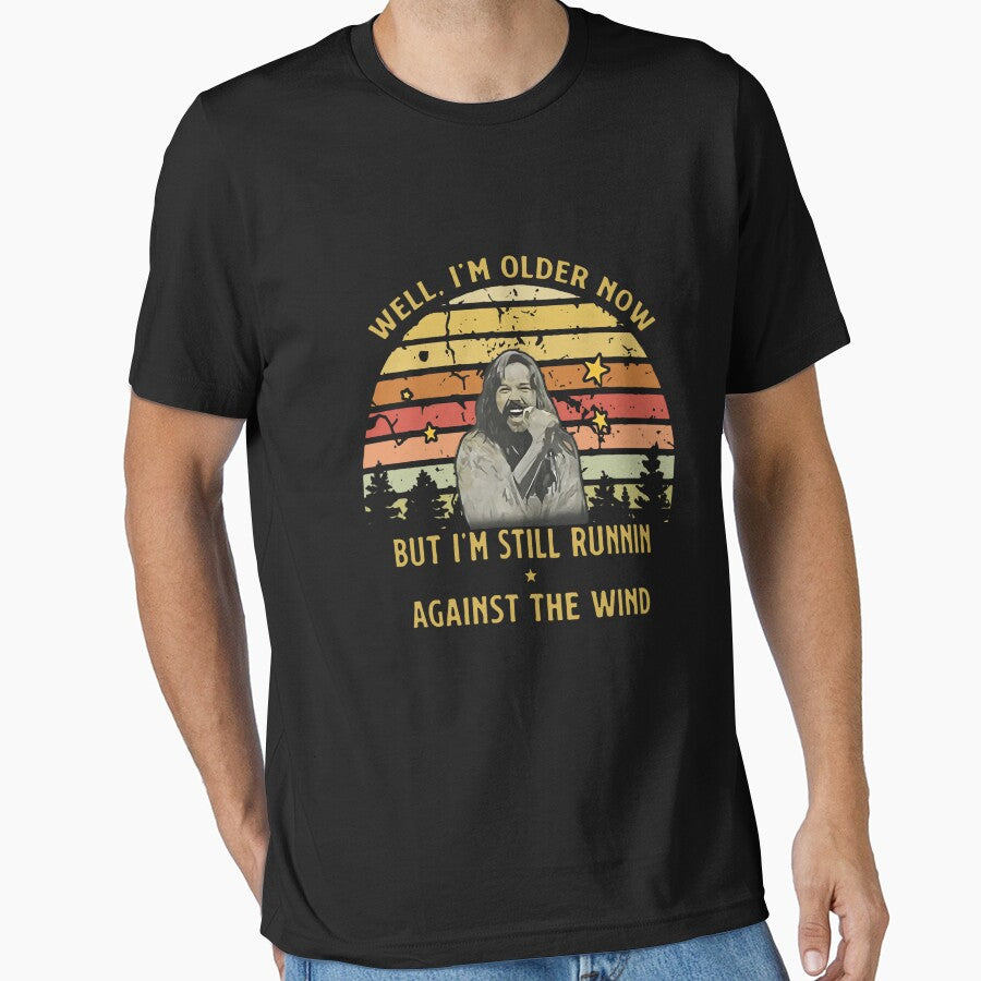 Vintage Well I'm Older Now But I'm Still Runnin Against The Wind by PugPuppyLife T-Shirts, Hoodie, Sweatshirt (Image 1)
