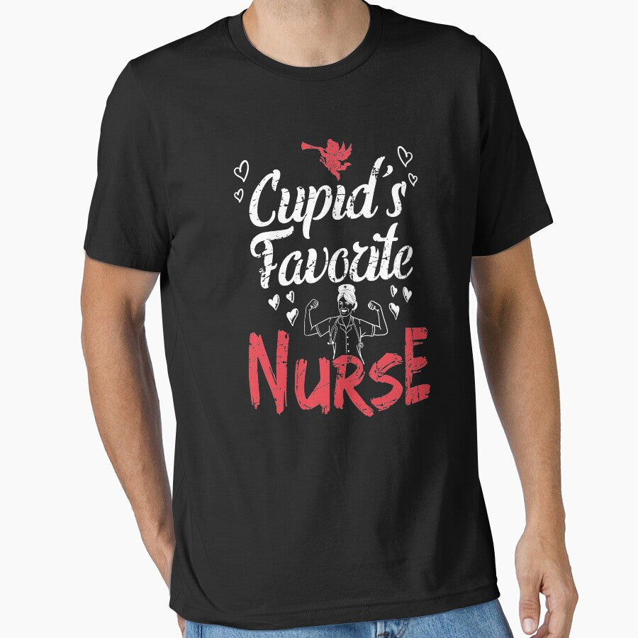 Cupid's Favorite Nurse - Valentine's day by Captain Mood T-Shirts, Hoodie, Sweatshirt | BlankRebels.com (Image 1)