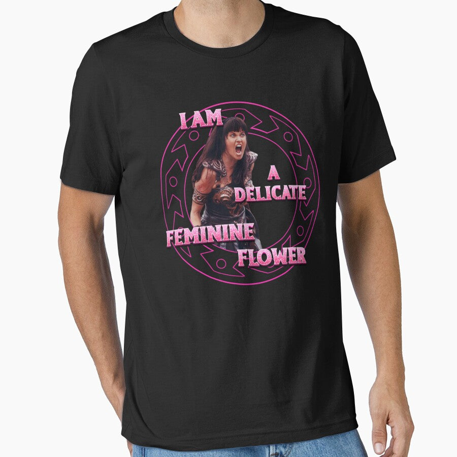 Angry Xena Delicate Feminine Flower T-Shirts, Hoodie, Sweatshirt