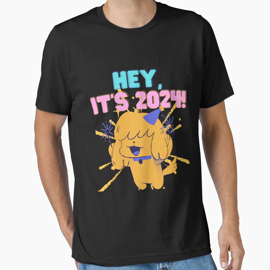 Hey It's 2024 Cute New Year Puppy by SEVENPRINTS T-Shirts, Hoodie, Sweatshirt | BlankRebels.com (Image 1)