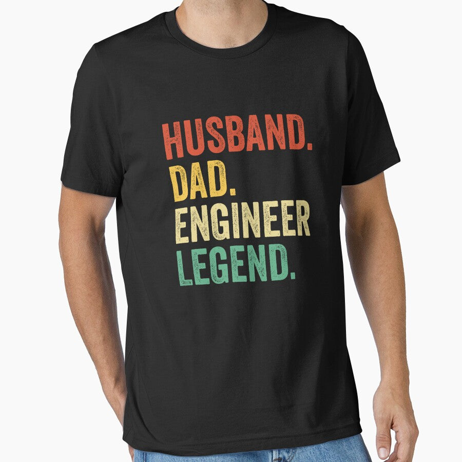 Husband Dad Engineer Legend Shirt Engineer Engineer Dad Shirt Husband Engineer Him T-Shirts, Hoodie, Sweatshirt