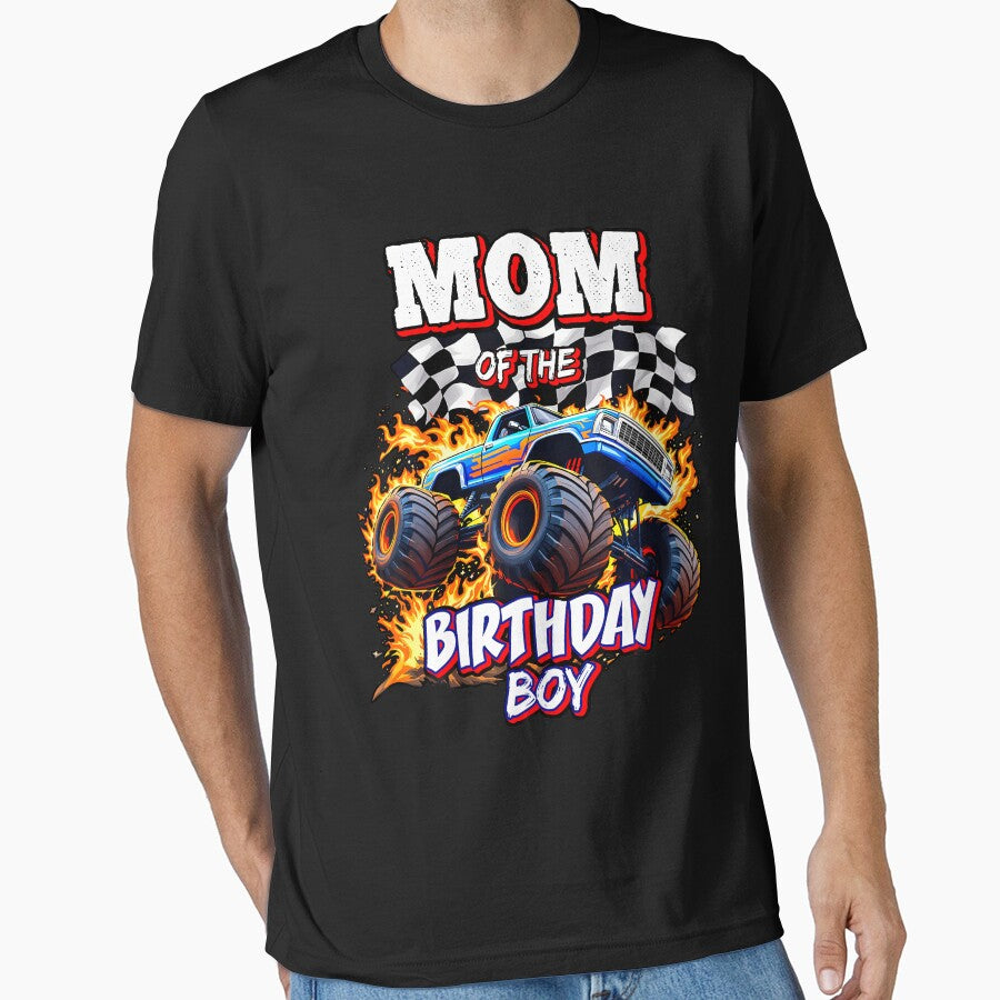 Mom Of The Birthday Boy Monster Truck Birthday Novelty by TysonLangosh