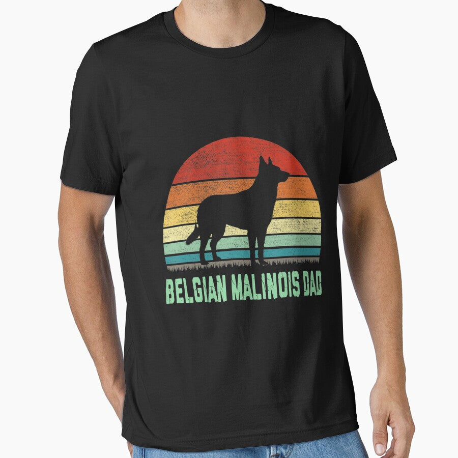 Vintage Belgian Malinois Dad Shirt Dog Lover Gifts T-Shirt by JayleenClayton4