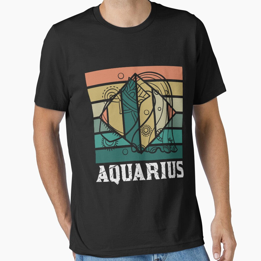 Aquarius Desing Zodiac Vintage by GrafDot T-Shirts, Hoodie, Sweatshirt | BlankRebels.com (Image 1)