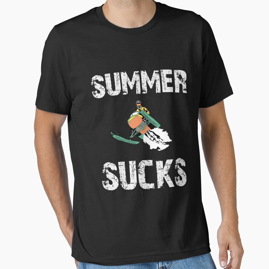 Summer Sucks Funny Snowmobiling by treasuregnome T-Shirts, Hoodie, Sweatshirt | BlankRebels.com (Image 1)