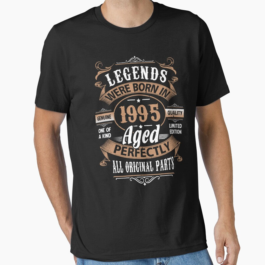 30th Birthday Shirt for Men, Legends were Born in 1995, Vintage 30 Years Old by FernaRoje Hoodie, Sweatshirt (Image 1)