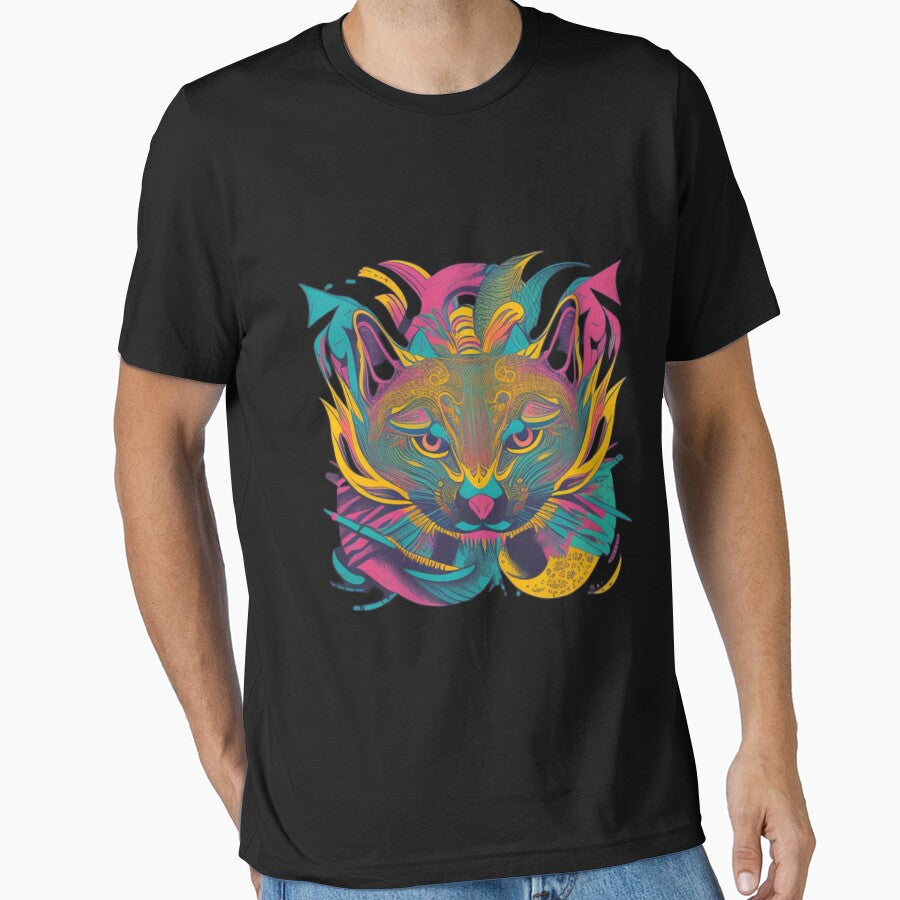 Psychedelic cat design by Roxburylane T-Shirts, Hoodie, Sweatshirt | BlankRebels.com (Image 1)