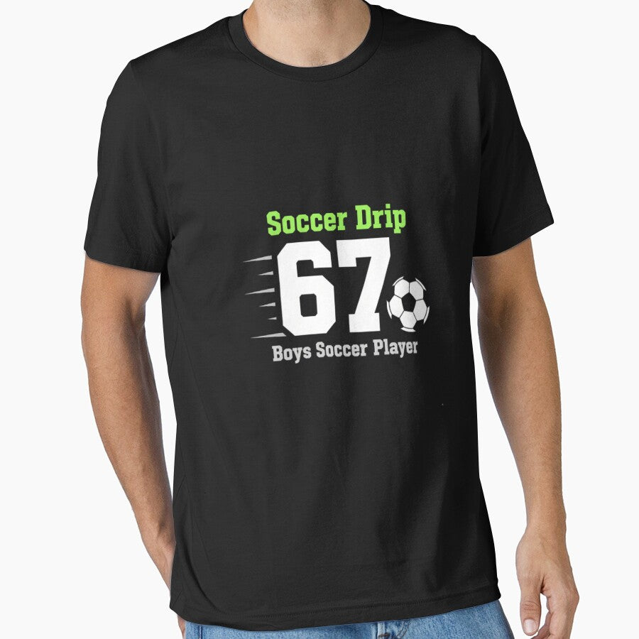 Cool Soccer Player Shirt – Soccer Drip Number 67 Boys Soccer Player 67, Sports Number Gift, Athletic Graphic Tee by MarylaInvest