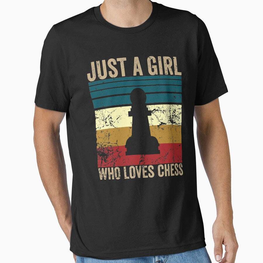 Vintage just a girl who loves chess by noahs-shop T-Shirts, Hoodie, Sweatshirt | BlankRebels.com (Image 1)
