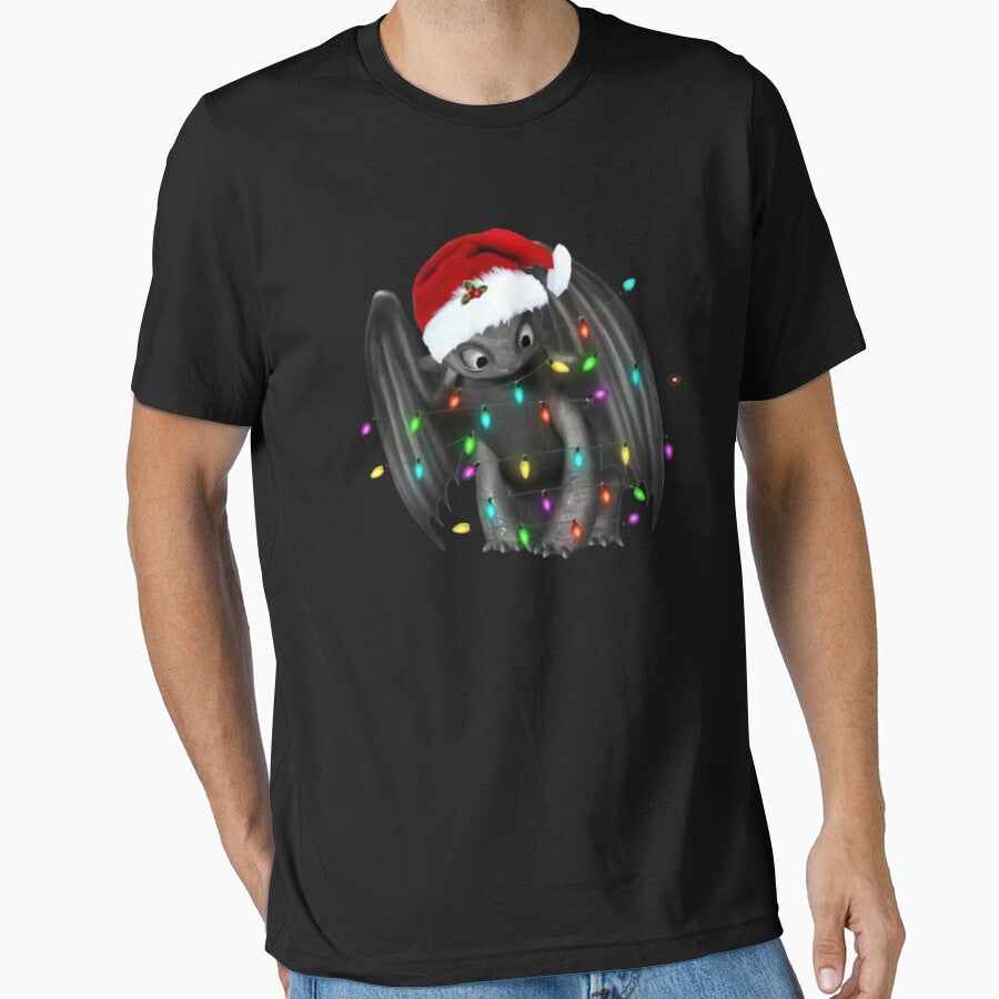 Toothless Dragon Santa Christmas Lights Shirts by DavyApyuan Hoodie, Sweatshirt | BlankRebels.com (Image 1)