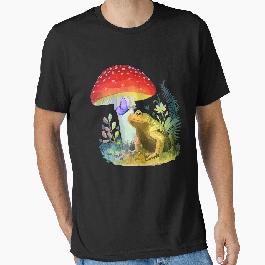 Cottagecore Aesthetic - Frog Mushroom Butterfly by Dressed For  Duty T-Shirts, Hoodie, Sweatshirt | BlankRebels.com (Image 1)