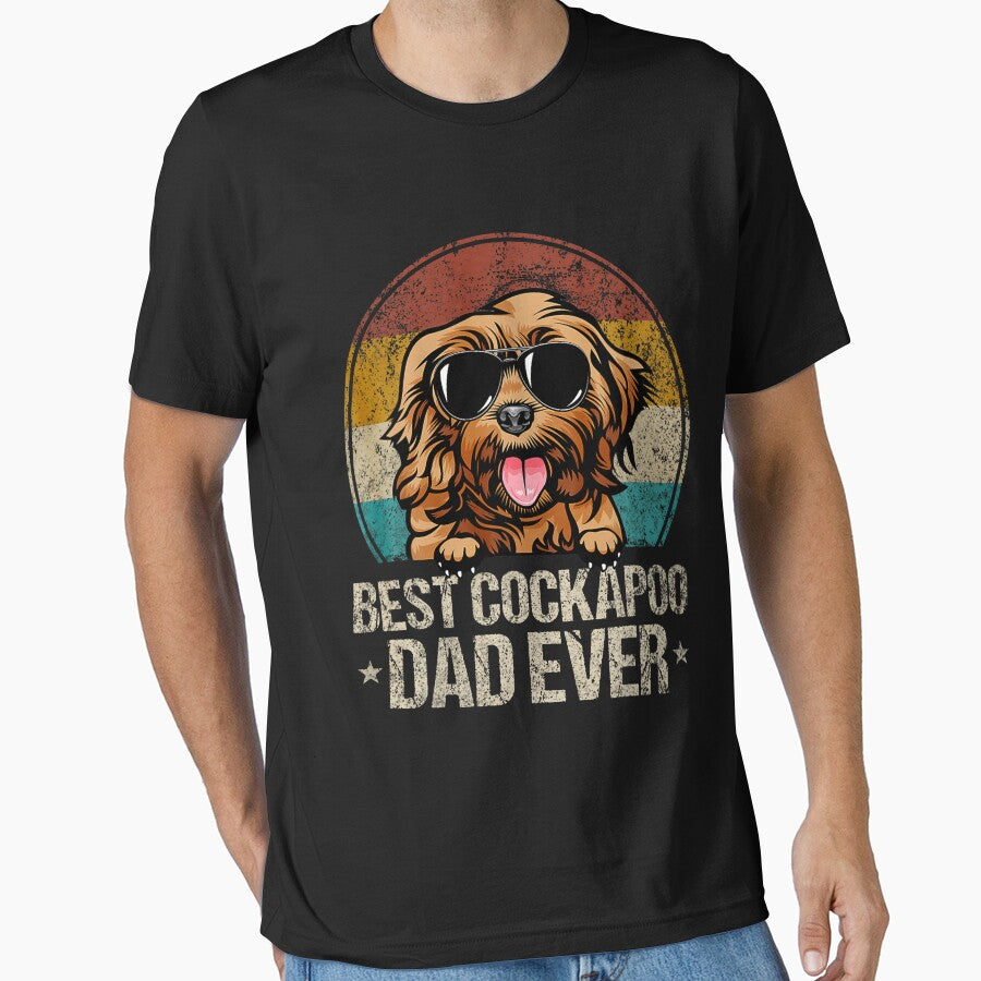 Best Cockapoo Dad Ever Vintage Dog Lover by MyintThan09 T-Shirts, Hoodie, Sweatshirt | BlankRebels.com (Image 1)