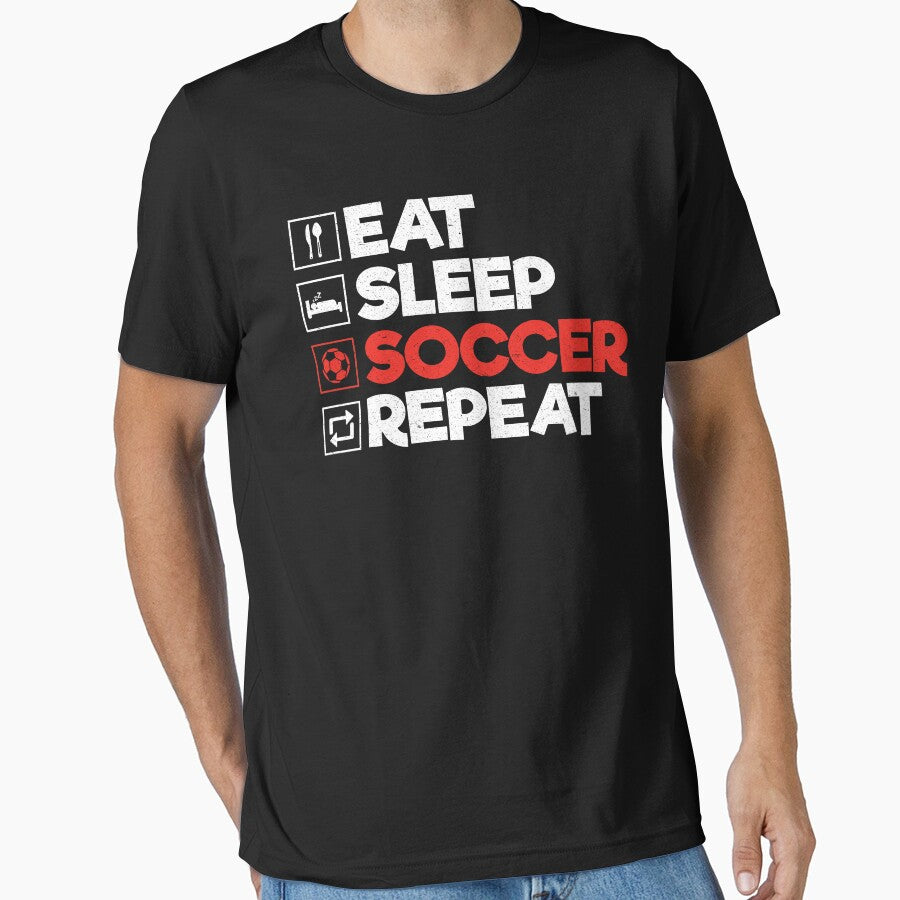 Eat Sleep Soccer Repeat: Funny Soccer Player Football Coach Lover by Adexyl