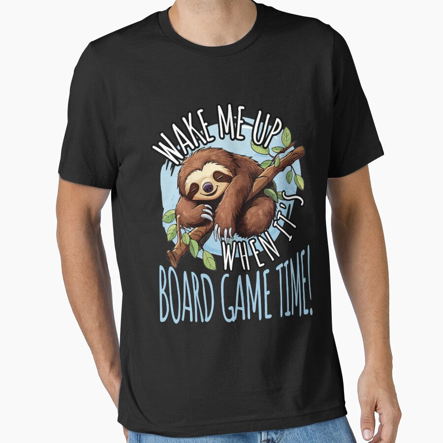 Wake Me Up When Is Board Game Time - Sloth Siesta, Tabletop Gaming by Zanda-Nerd-Shop T-Shirts, Hoodie, Sweatshirt (Image 1)