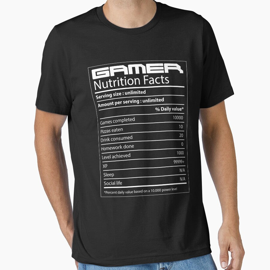 Gamer Nutrition Facts by ZINE07 T-Shirts, Hoodie, Sweatshirt | BlankRebels.com (Image 1)
