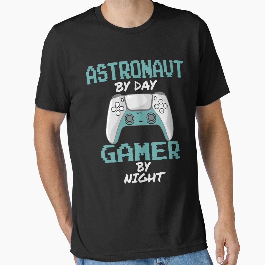 Funny Astronaut By Day Gamer By Night by LifeGoods103 T-Shirts, Hoodie, Sweatshirt | BlankRebels.com (Image 1)