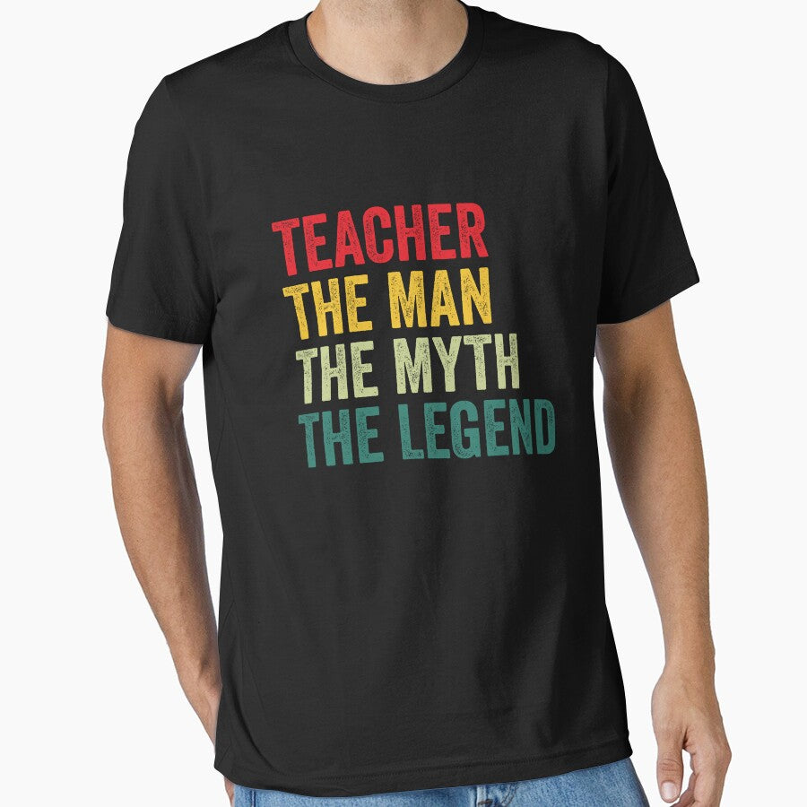 Teacher Mens Gift, Man Myth Teacher Legend, Funny Teacher by vzrnmichsudops T-Shirts, Hoodie, Sweatshirt (Image 1)