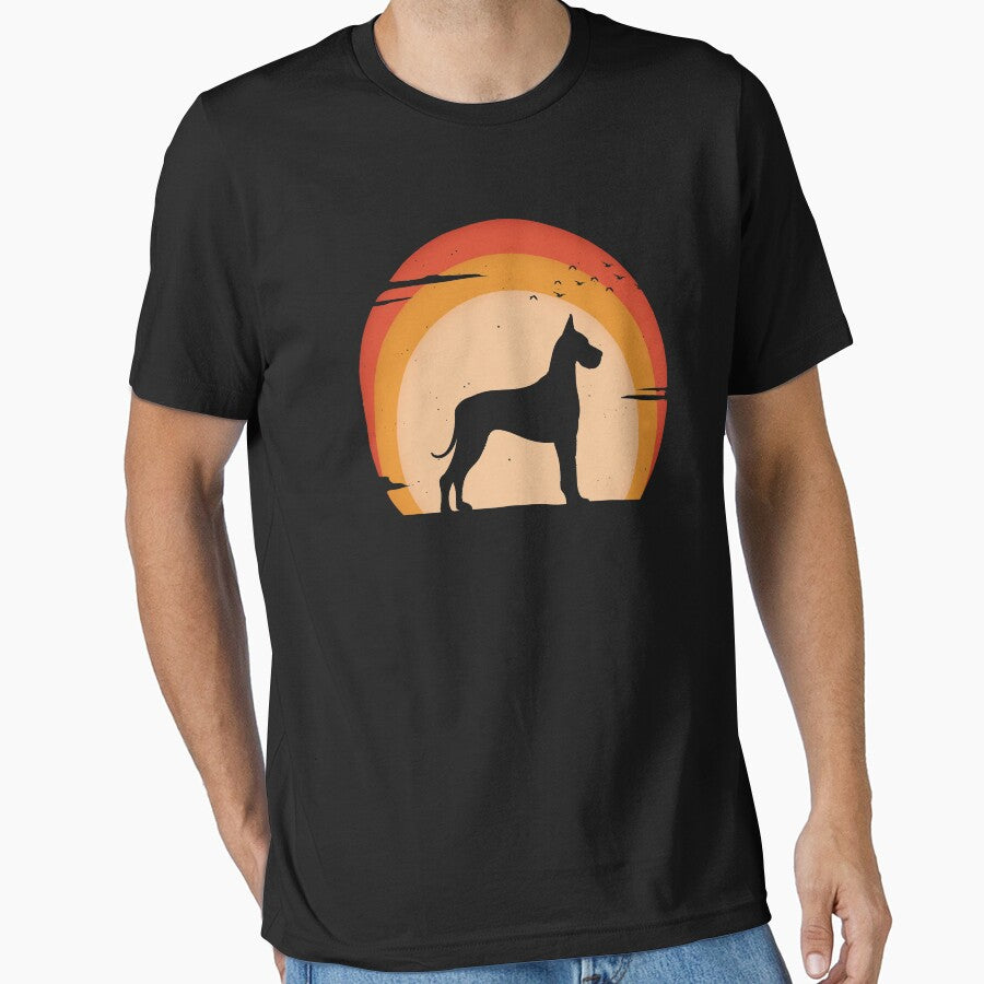 Vintage Danish Dog Sunset by SHIRTOVERLORD T-Shirts, Hoodie, Sweatshirt | BlankRebels.com (Image 1)
