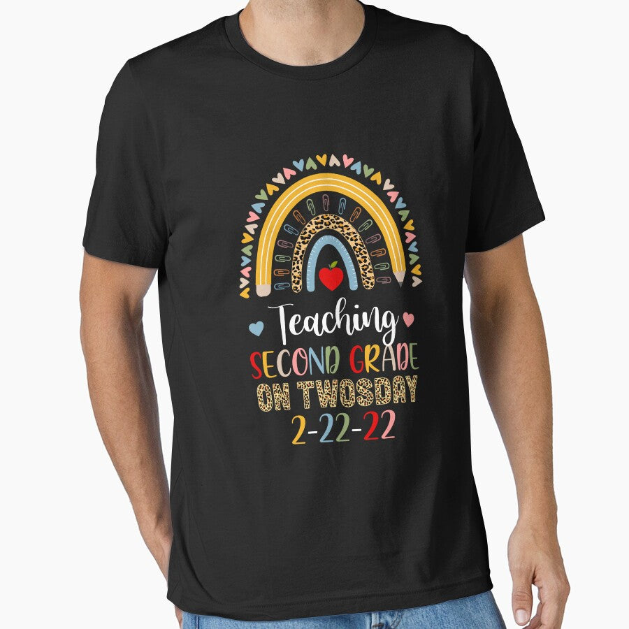 Teaching Second Grade On TwosDay 2 22 22 by AdamhollandShop T-Shirts, Hoodie, Sweatshirt | BlankRebels.com (Image 1)