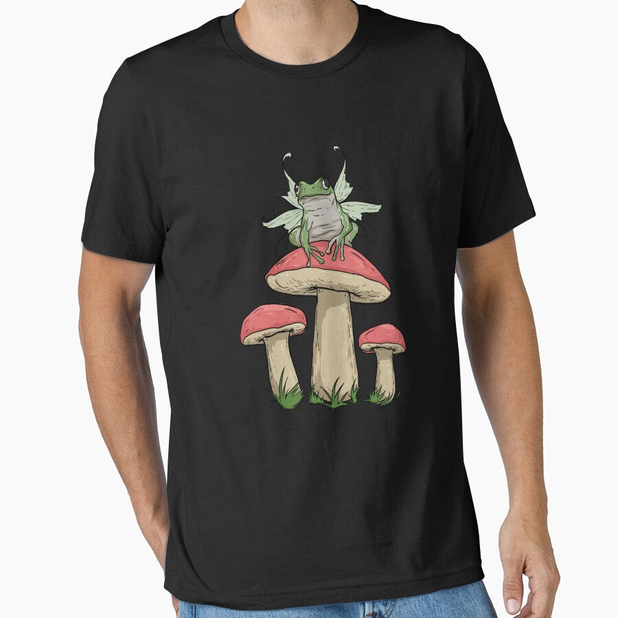Frog Fairycore Grunge Aesthetic Cottagecore Mushroom Frog Gear by DynamicDesign T-Shirts, Hoodie, Sweatshirt (Image 1)