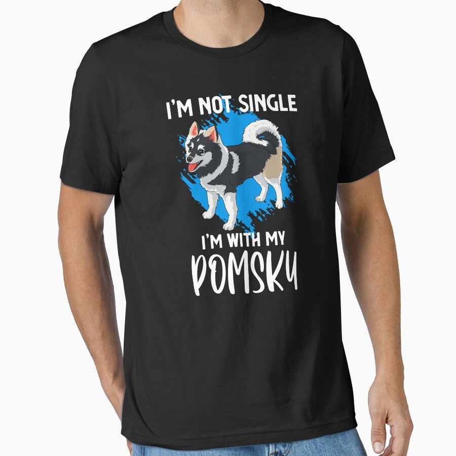Funny I’m With My Pomsky Pet Dog Owner product by jakehughes2015 T-Shirts, Hoodie, Sweatshirt | BlankRebels.com (Image 1)