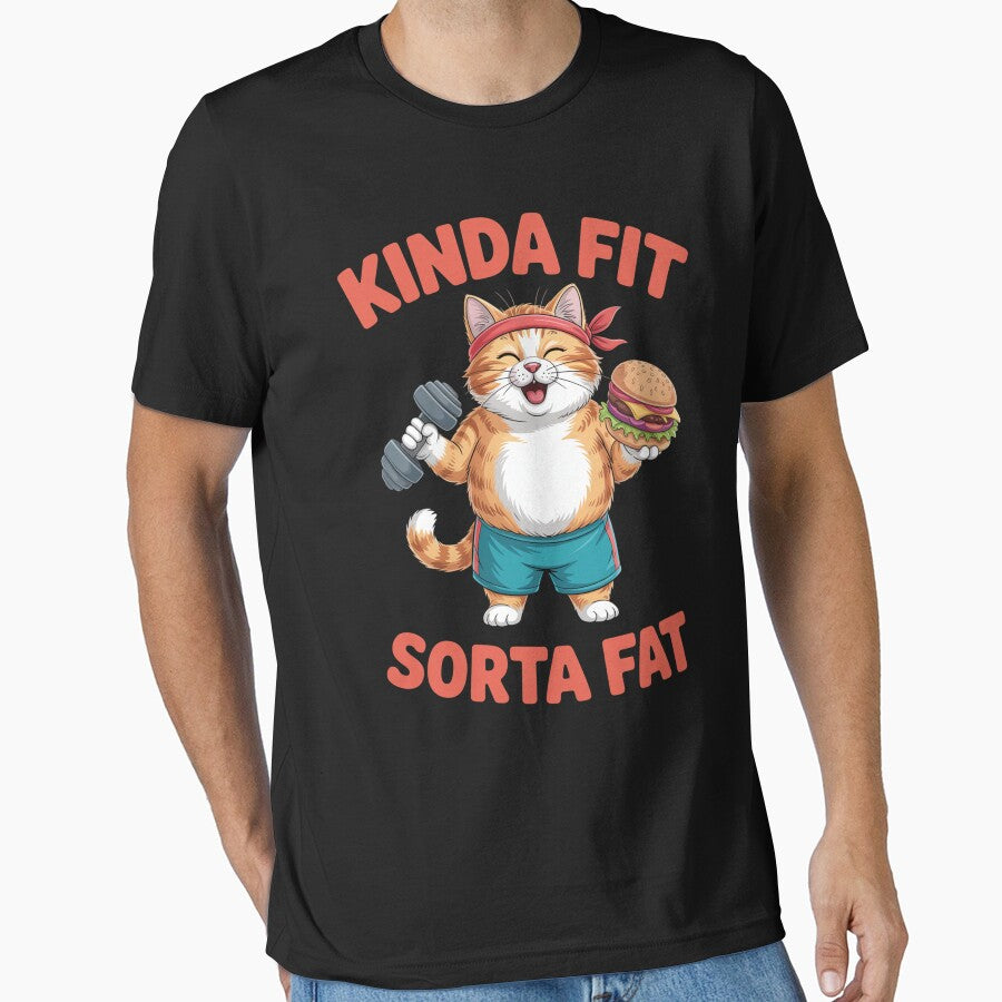 Kinda Fit Sorta Fat Gym Cat by Veroniadic