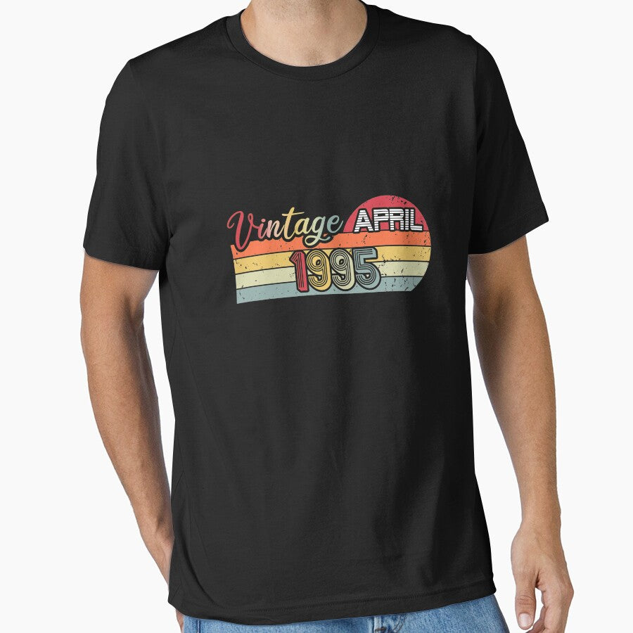 Sunset Vintage April 1995 , Retro April Birthday , Born In 1995 , Funny Gift Ideas for Birthday by biigshow... (Image 1)