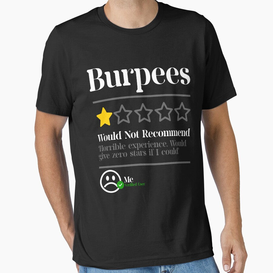 Burpees Do Not Recommend 1 Star Rating Funny Gym Workout NL by Williams112
