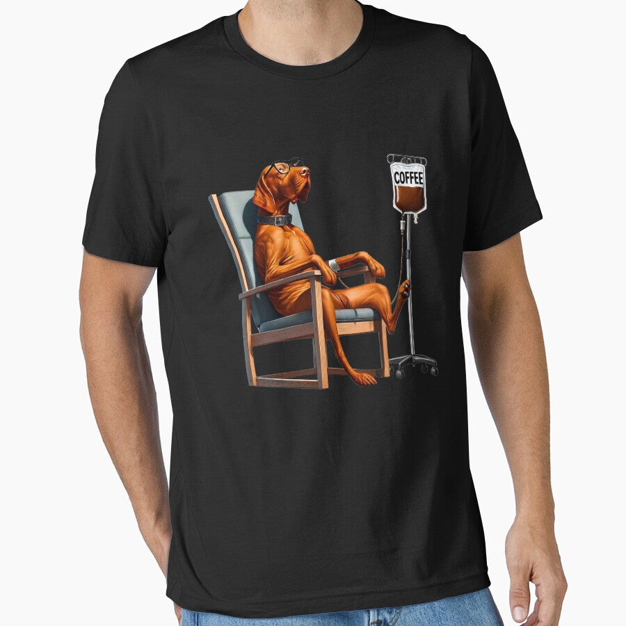 Funny Vizsla Coffee Drink Dog Lover by Kimberley King Art  King Art T-Shirts, Hoodie, Sweatshirt | BlankRebels.com (Image 1)