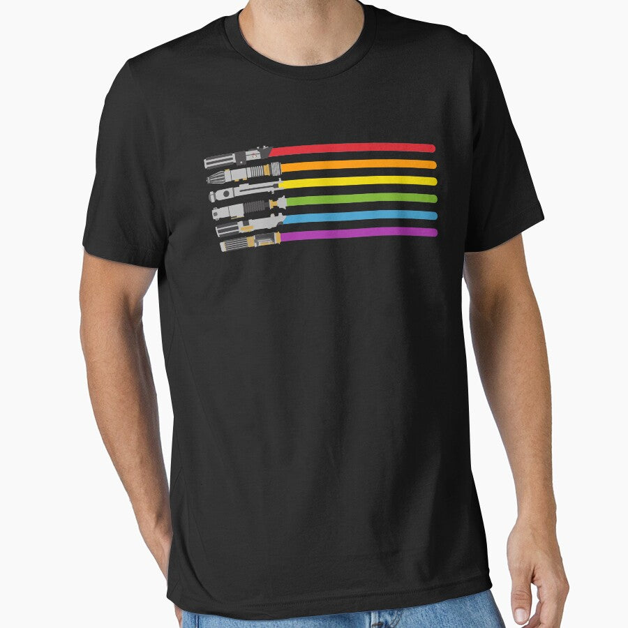 Lightsaber Rainbow by halfabubble T-Shirts, Hoodie, Sweatshirt | BlankRebels.com (Image 1)