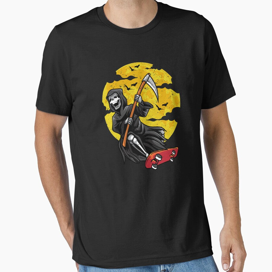 Ghost Skater - Grim Reaper Skateboarding by woormle T-Shirts, Hoodie, Sweatshirt | BlankRebels.com (Image 1)
