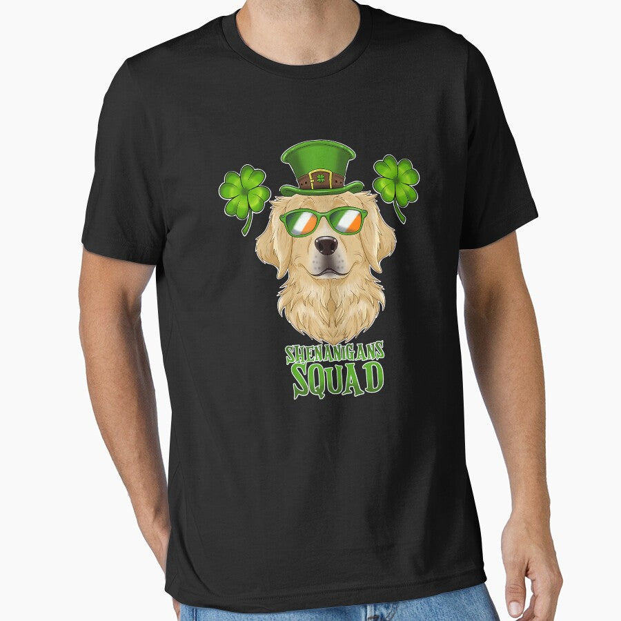 Shenanigans Squad St Patricks Day Golden Retriever by MichealExan T-Shirts, Hoodie, Sweatshirt | BlankRebels.com (Image 1)
