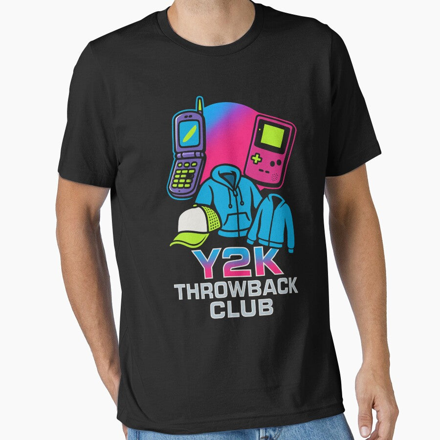 Y2K Throwback Club - Retro 2000s Nostalgia Aesthetic by HROC T-Shirts, Hoodie, Sweatshirt | BlankRebels.com (Image 1)
