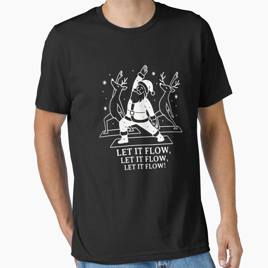 Let It Flow Yoga Santa by MaryAmber1 T-Shirts, Hoodie, Sweatshirt | BlankRebels.com (Image 1)
