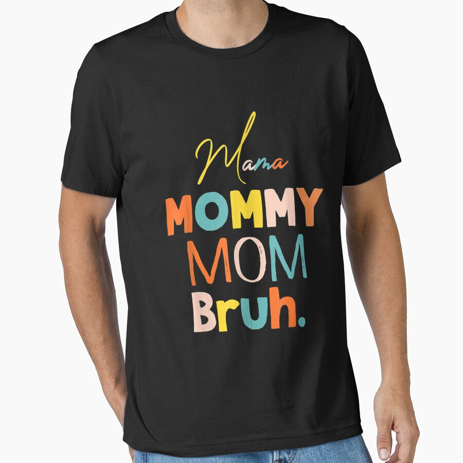 Mama Mommy Mom Bruh Mommy And Me Funny Boy Mom Life Vintage T-Shirt by shop   luisant Hoodie, Sweatshirt (Image 1)