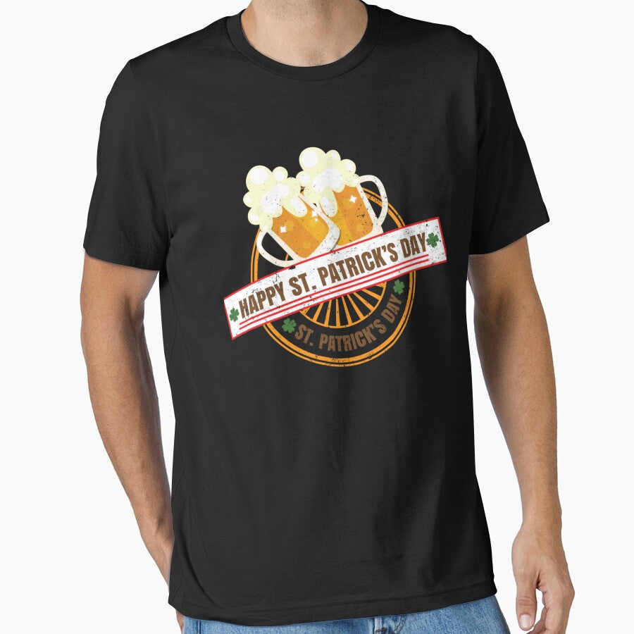 Happy St Patricks Day ! Happy Irish " Classic . by majbgdronenk T-Shirts, Hoodie, Sweatshirt | BlankRebels.com (Image 1)