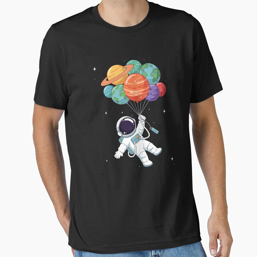 Astronaut Holding Planet Balloons Solar System Space T-Shirts, Hoodie, Sweatshirt