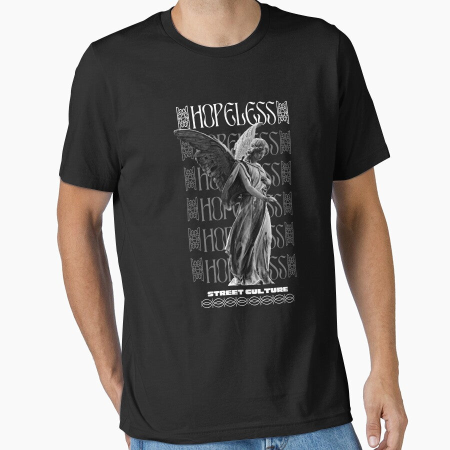 Streetwear Fashion Hopeless- Angel statue by Anxatzi T-Shirts, Hoodie, Sweatshirt | BlankRebels.com (Image 1)