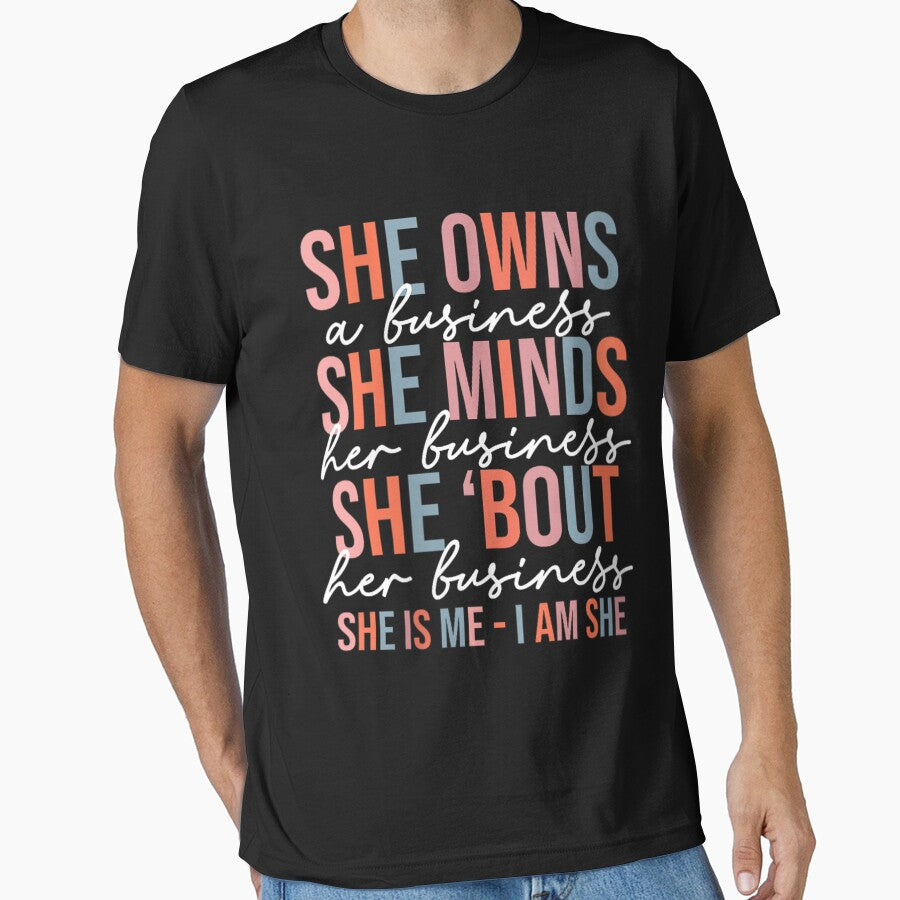 Womens She Owns A Business She Minds Her Business Small Business by FelixPadilla T-Shirts, Hoodie, Sweatshirt (Image 1)