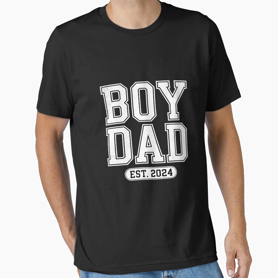 Boy Dad Est 2025 father's day by ProudForFunny T-Shirts, Hoodie, Sweatshirt | BlankRebels.com (Image 1)