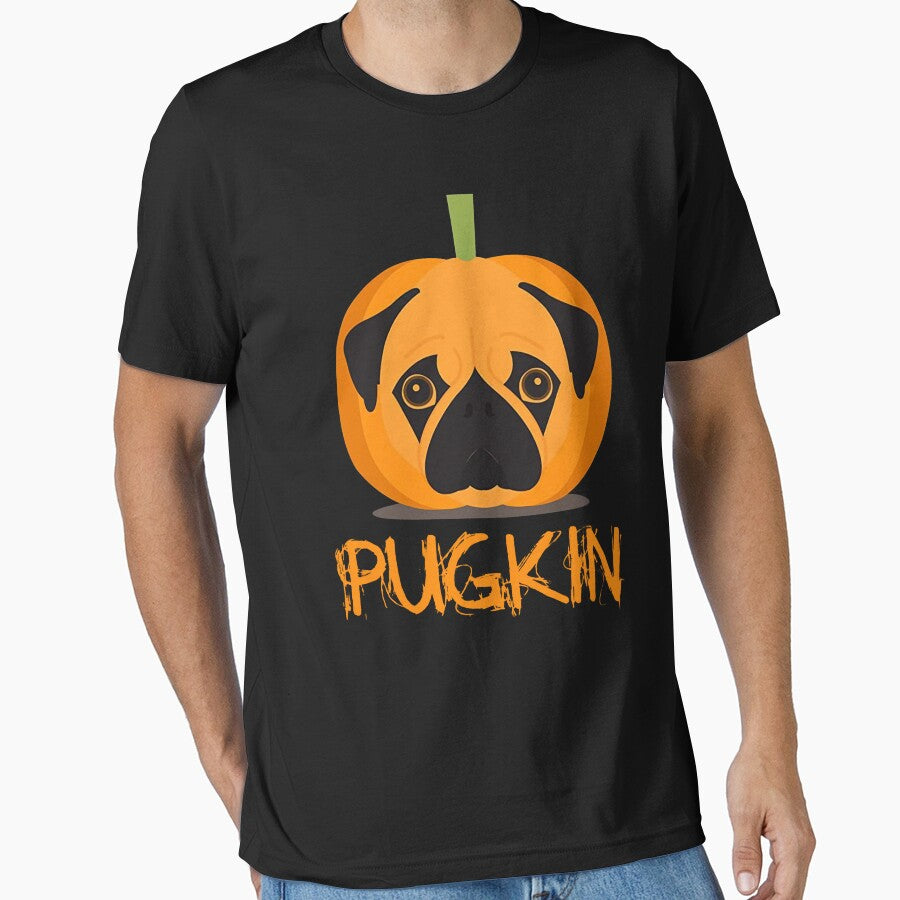 Pug Pumpkin PugKin Funny Pug Dog Lover Halloween by DNW-art T-Shirts, Hoodie, Sweatshirt | BlankRebels.com (Image 1)