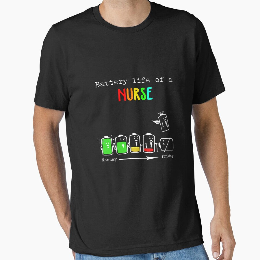 BATTERY LIFE OF A NURSE by Anderson456 T-Shirts, Hoodie, Sweatshirt | BlankRebels.com (Image 1)