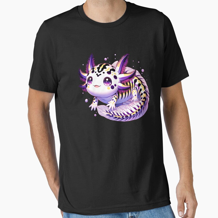 Cute Kawaii Axolotl Nonbinary LGBTQ Subtle Pride Month Discreet by Kimberley King Art  King Art T-Shirts,... (Image 1)