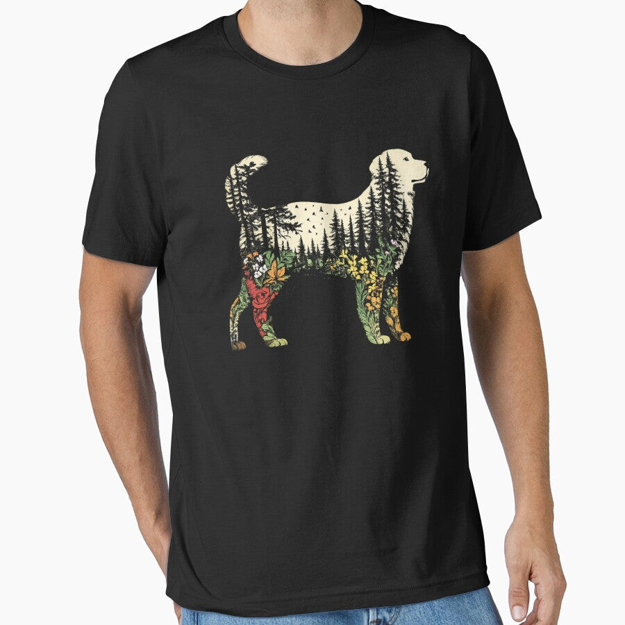 Boho Dog Plants Nature Trees Wild Flowers T-Shirts, Hoodie, Sweatshirt