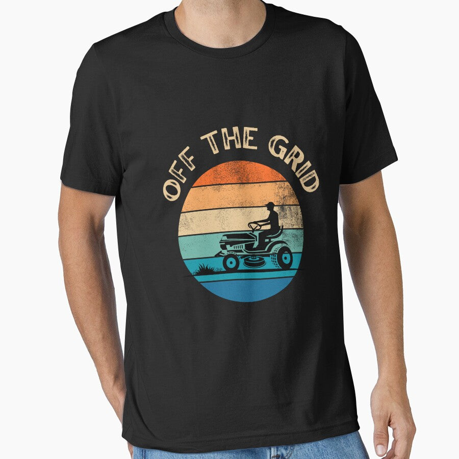Off The Grid - Lawnmower Sunset by CrystalJet T-Shirts, Hoodie, Sweatshirt | BlankRebels.com (Image 1)