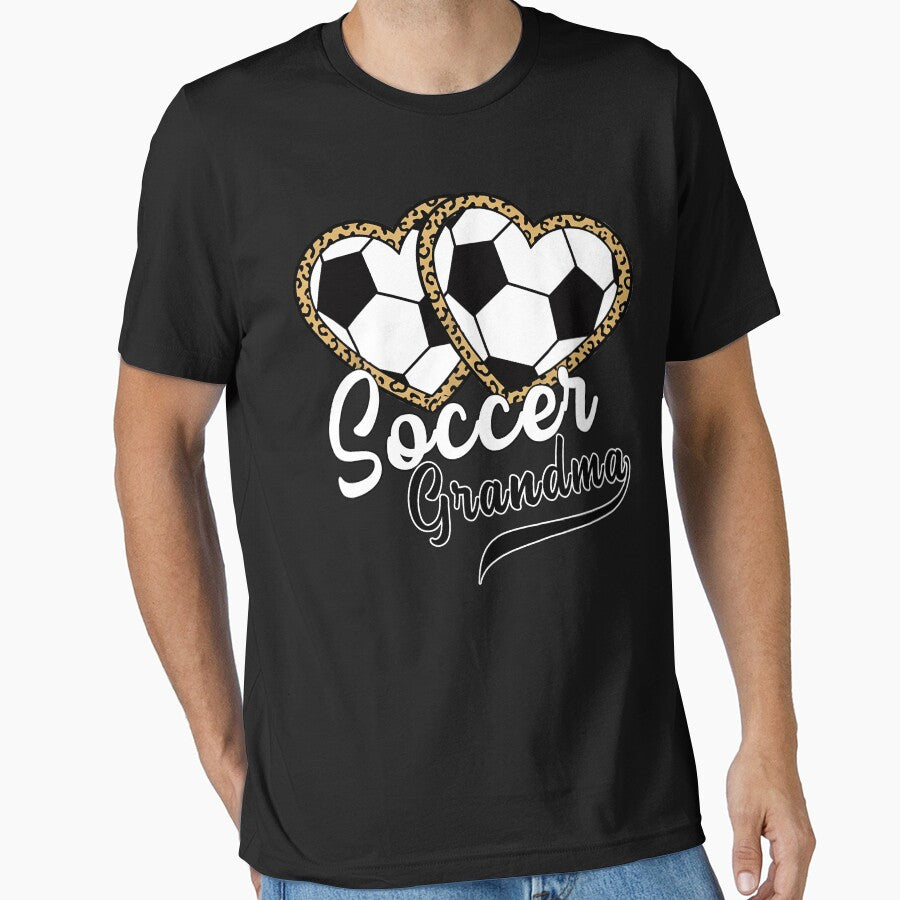 Leopard Heart Soccer Grandma Graphic Tee by LarryMBrown