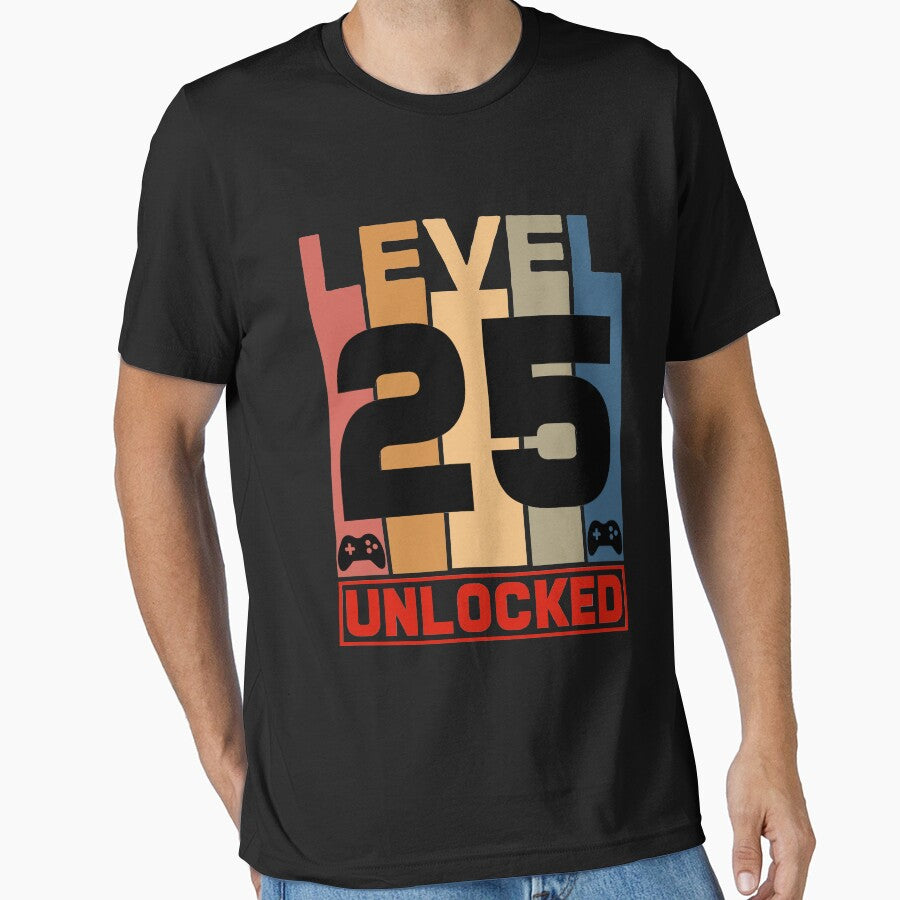 Level 25 Unlocked - Born in 1996 Gaming - 25th Birthday Anniversary Video Game Fathers Day Christmas... (Image 1)
